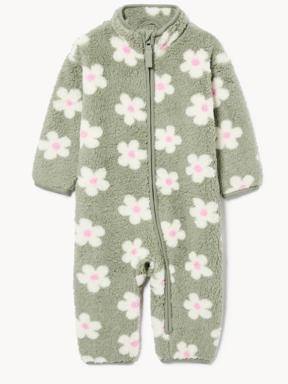 JOE FRESH - Cozy Pink Floral Sherpa One-Piece for Kids